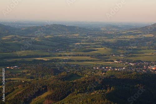 Sunset view from Beskydy mountains