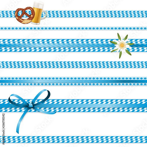 blue and white checkered Oktoberfest banners