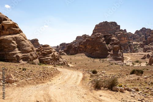 wilderness road and rock mountains