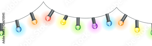 colored light bulbs string
