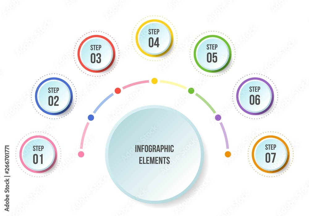 Half Circle chart, Timeline infographic templates Half Circle chart, Timeline infographic templates