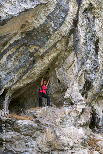 Hapy woman in a natural refuge