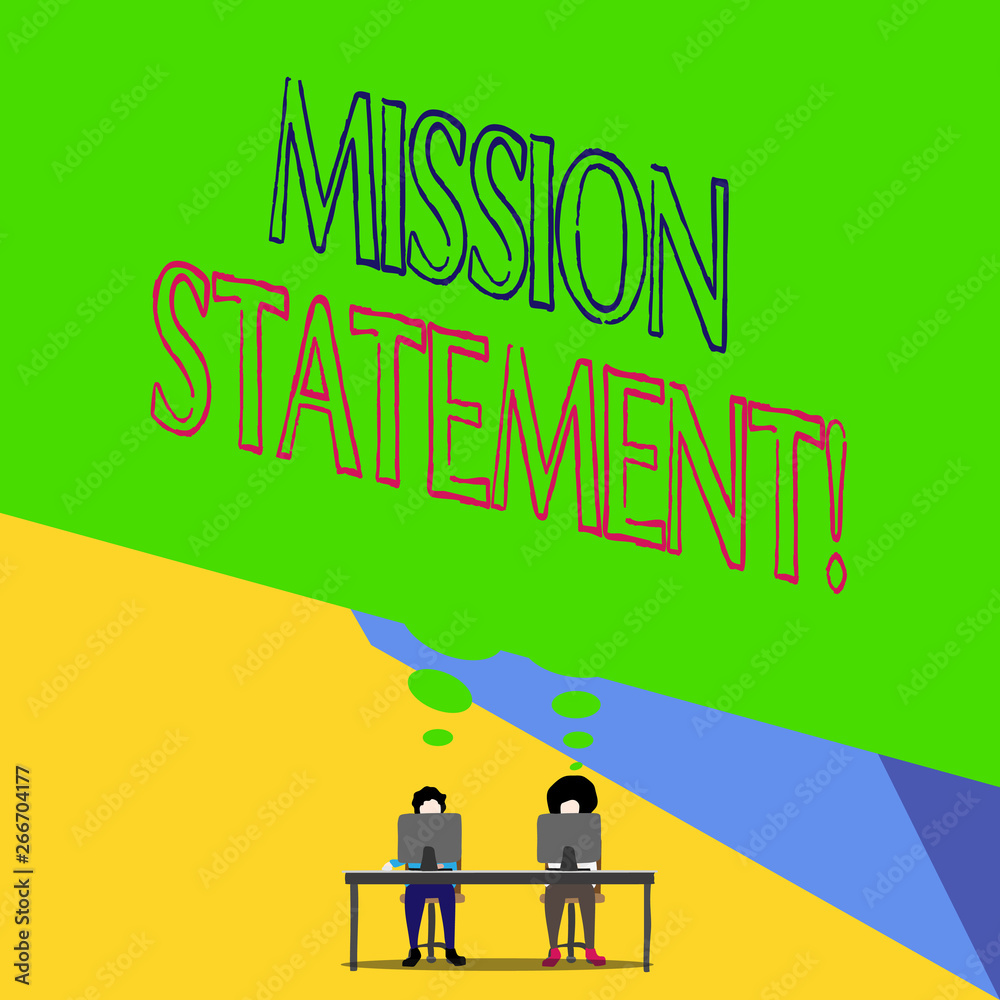 Word writing text Mission Statement. Business photo showcasing formal summary of the aims and values of a company Word writing text Mission Statement. Business photo showcasing formal summary of the aims and values of a company