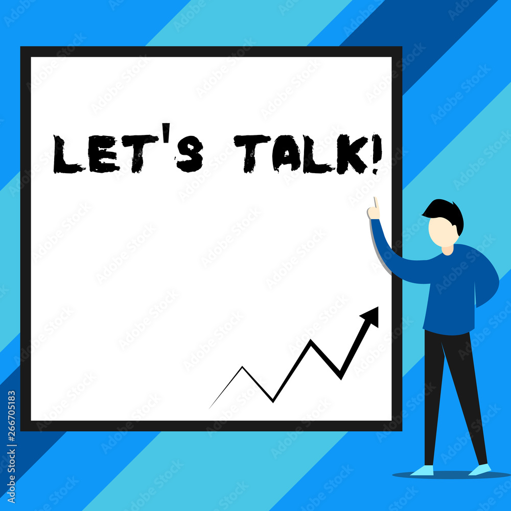 Text sign showing Let S Talk. Business photo text they are suggesting beginning conversation on specific topic Text sign showing Let S Talk. Business photo text they are suggesting beginning conversation on specific topic