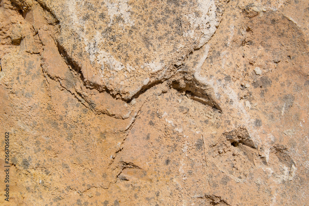 Obraz premium Brown stone wall, background, texture.