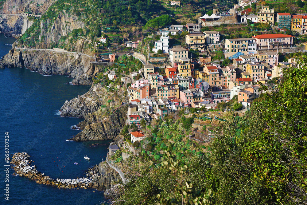 Picturesque village of Riomaggiore, Italy