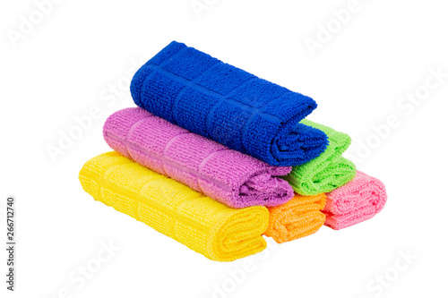 Napkin isolated on white background. Selective focus