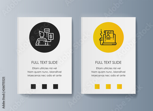 Set of brochures for marketing the promotion goods and services on market