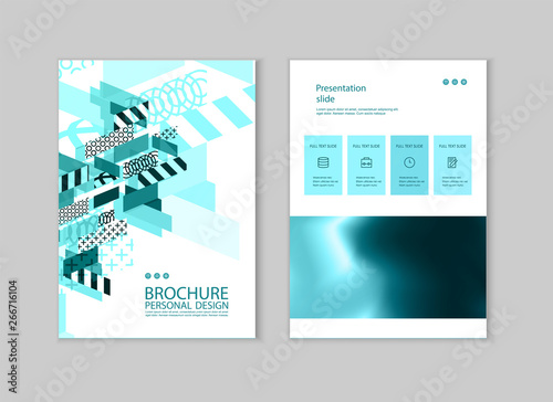 Set of brochures for marketing the promotion goods and services on market