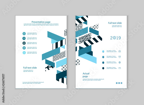 Set of brochures for marketing the promotion goods and services on market