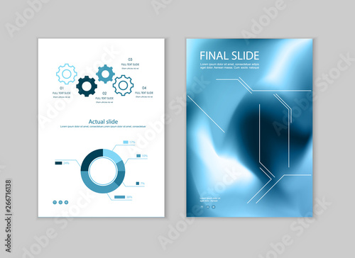 Set of brochures for marketing the promotion goods and services on market