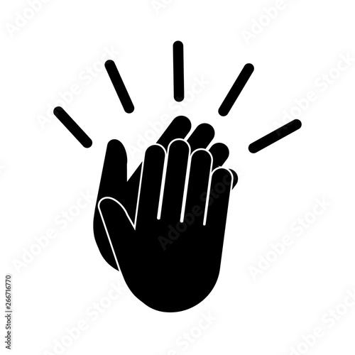 Clapping hands icon. Applause. Vector illustration.