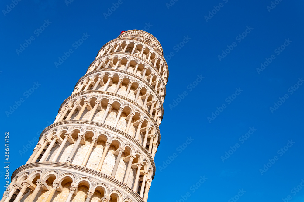 Leaning tower of Pisa in Piazza dei Miracoli