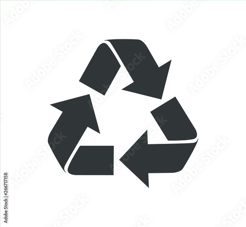 Recycling icon. Raw materials processing. Vector illustration.