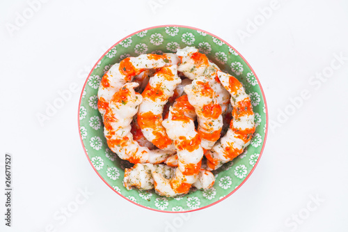 Grilled shrimps or prawns. Seafood