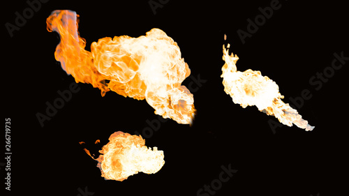 Beautiful flame black background