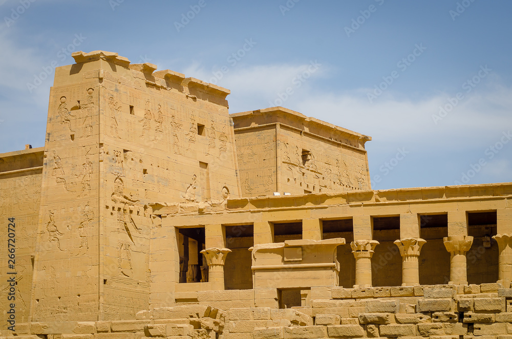 Egypt. Temple of Philae, temple of Isis. Nile