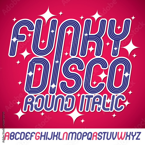 Vector art funky italic typ...