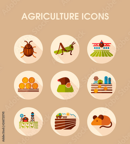 Farm Field icon. Agriculture sign