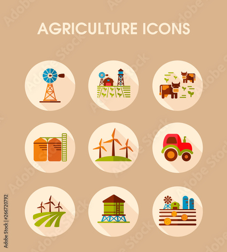 Farm Field icon. Agriculture sign