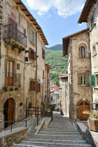 The town of Scanno in the Abruzzo region