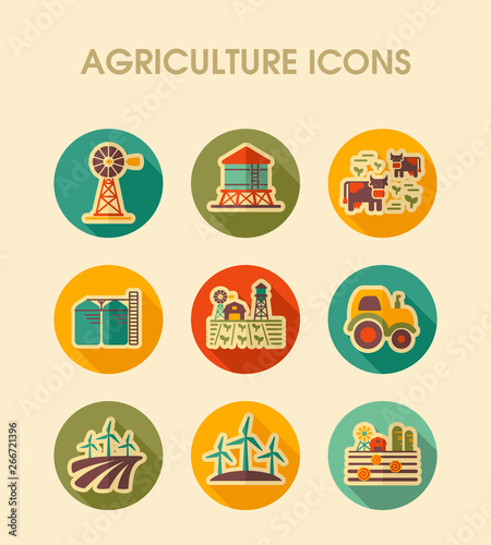 Farm Field icon. Agriculture sign