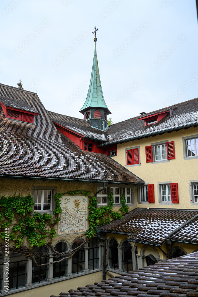 Turm der Kapuzinerkirche, Luzern, Schweiz