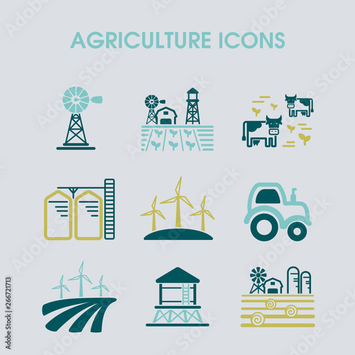 Farm Field icon. Agriculture sign