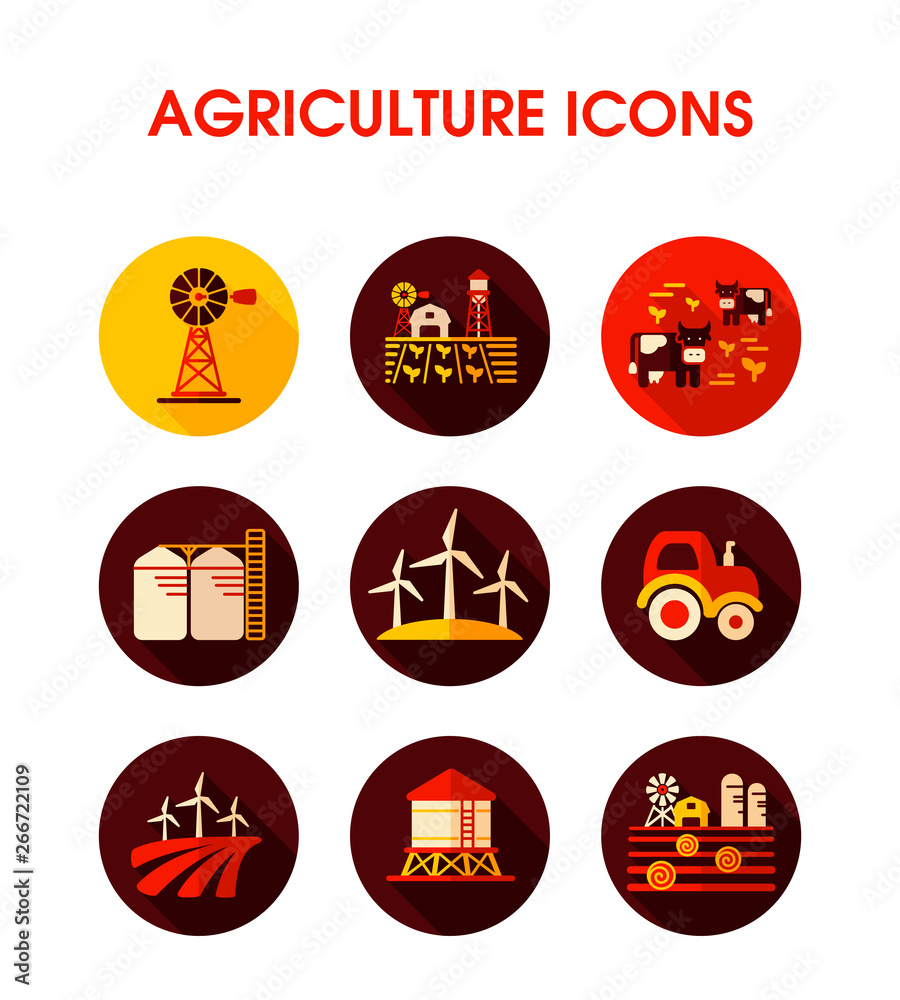 Farm Field icon. Agriculture sign