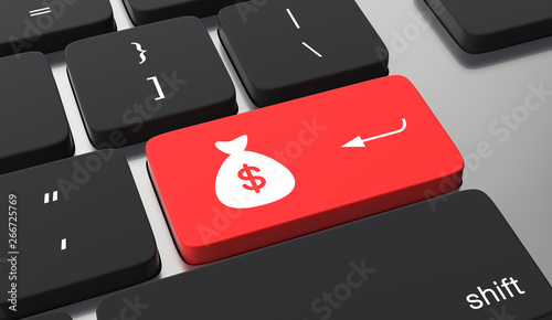Obraz na plátně Make money online concept