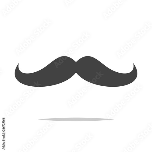 Gentlemen mustache vector isolated illustration