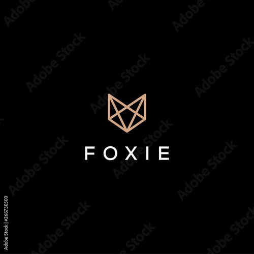 fox line vector logo design