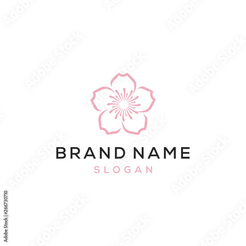 beauty flower vector logo design