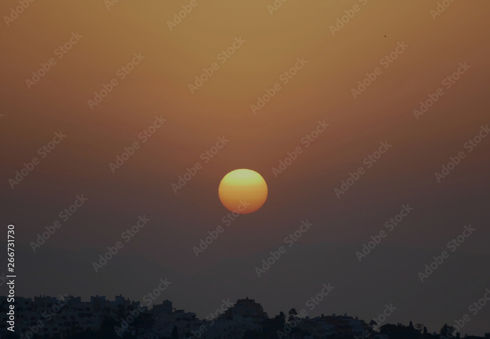 A magnificent sunrise in southern Spain, Andalucia