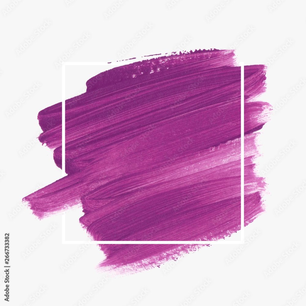 Abstract purple brush stroke paint texture background vector over