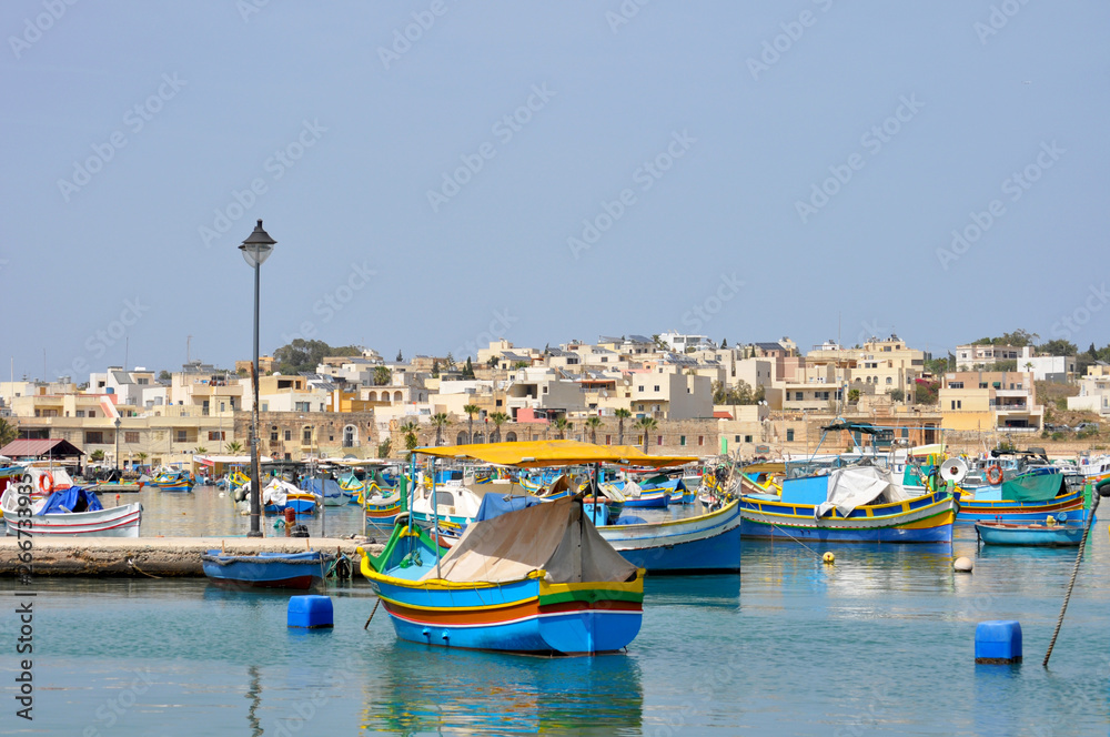 Marsaxlokk, Malta. A beautiful, small, traditional fishing village in the South Eastern Region of Malta