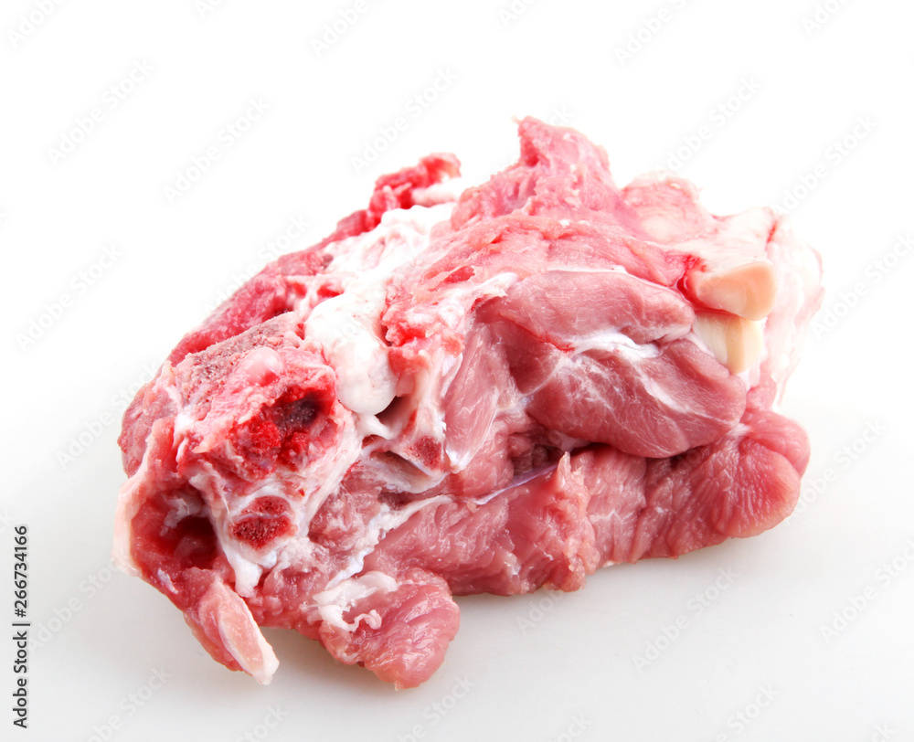 Fresh Meat Against White Background