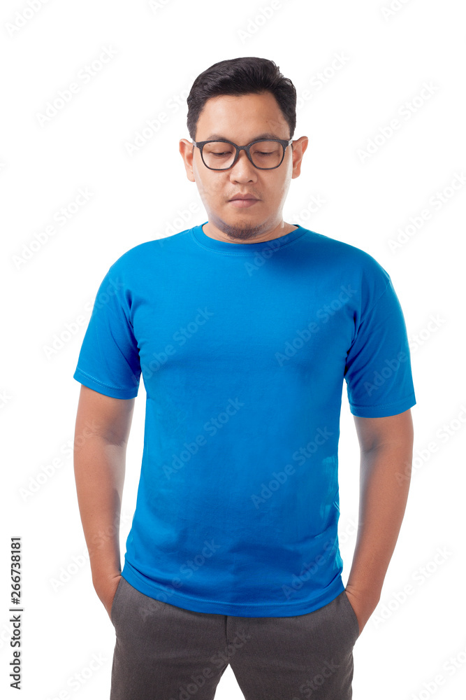 Fototapeta premium Blue Shirt Design Template