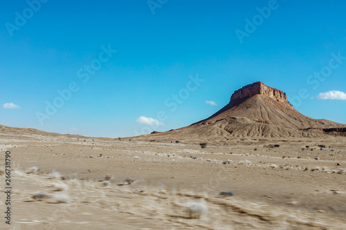 Beautiful mountain scenery. Endless roads from Urzazad to Merzouga to Morocco.