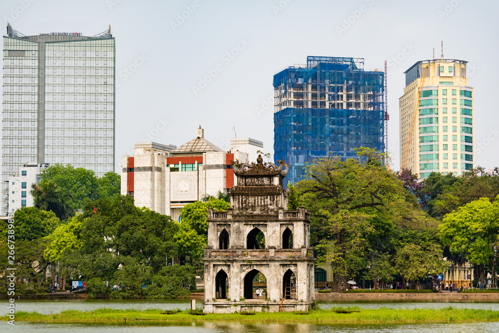 Turtle tower in Hoan Kiem lake,Hanoi,Vietnam Turtle tower in Hoan Kiem lake,Hanoi,Vietnam