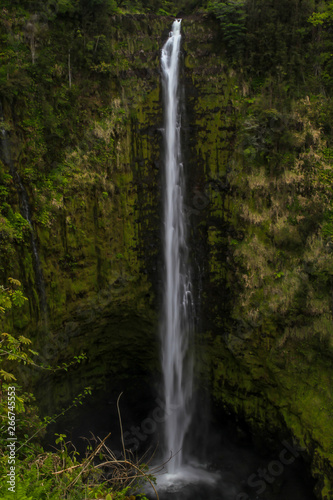 Wasserfall mit Steilwand die stark bewachsen ist © Thomas