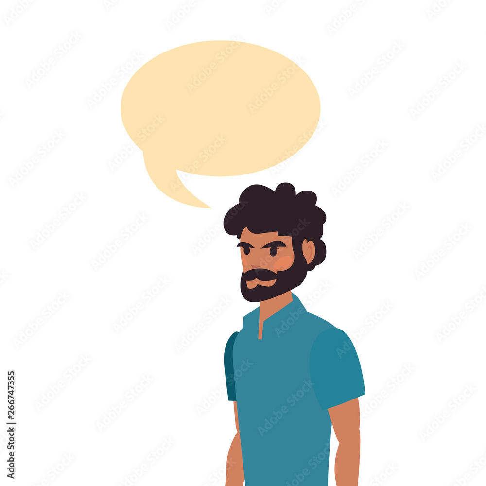 man character avatar talking