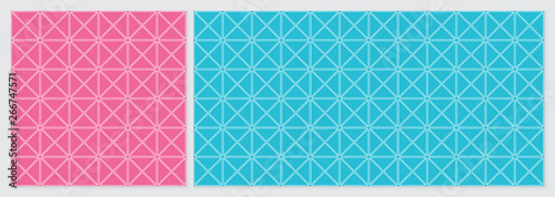 Pattern line geometric abstract seamless pink and blue colors background. Summer vector design.