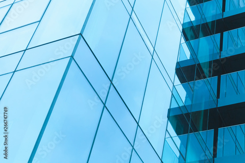 Abstract architecture, blue glass