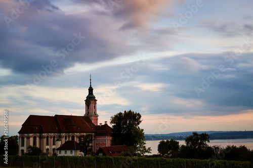 Basilica Birnau with cloudy sky photo