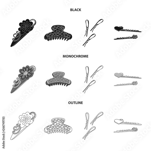 Isolated object of beauty and fashion icon. Set of beauty and female stock vector illustration.