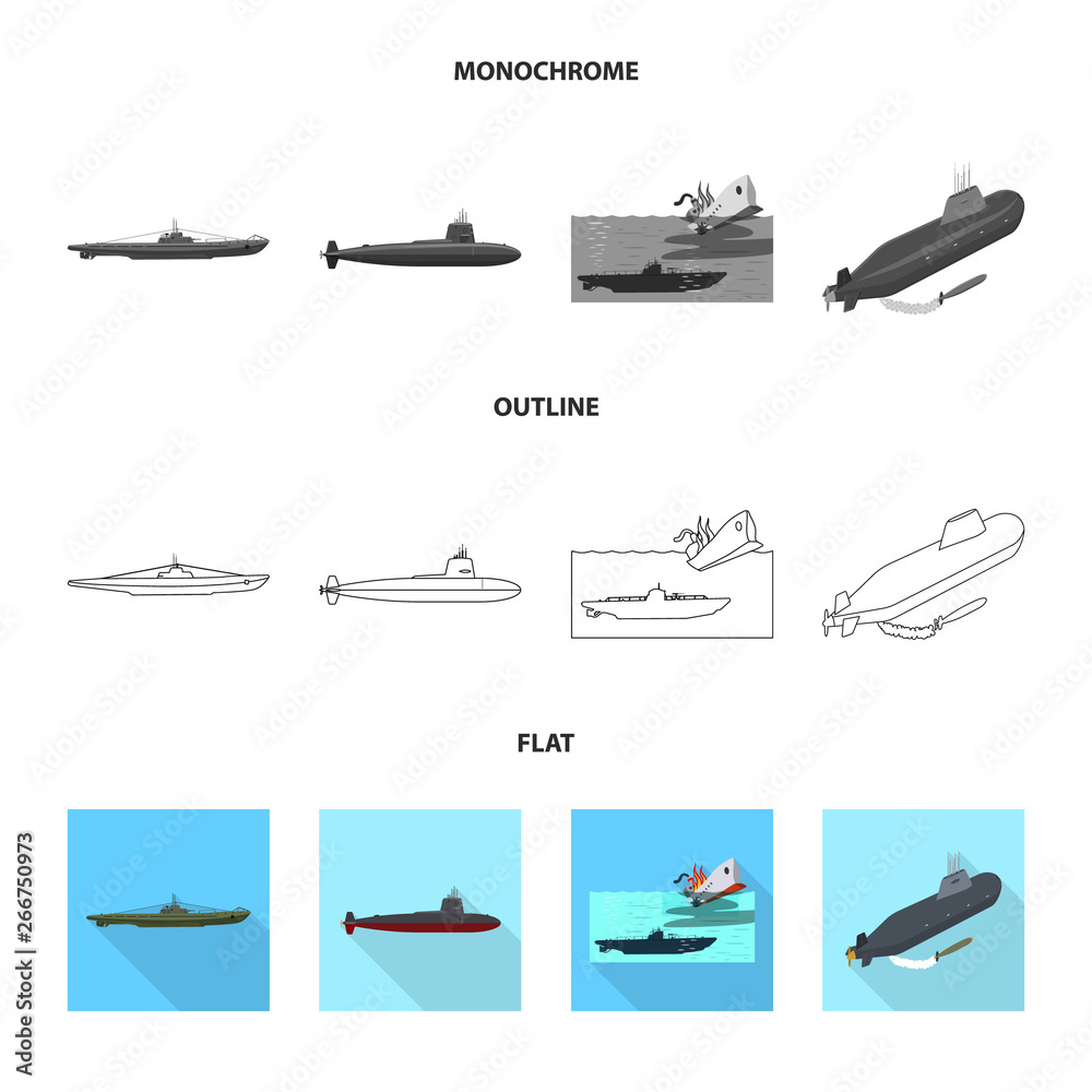 Vector design of war and ship symbol. Set of war and fleet vector icon for stock. Vector design of war and ship symbol. Set of war and fleet vector icon for stock.