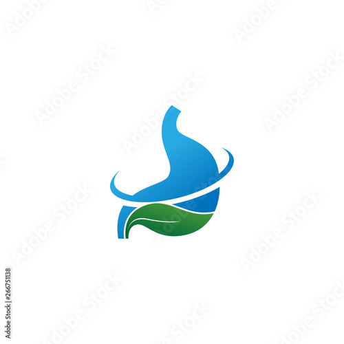 healthy care stomach logo template