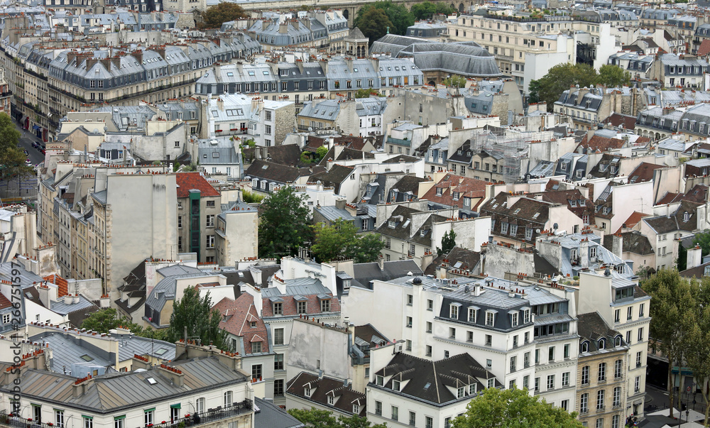 panoramic view of many european houses