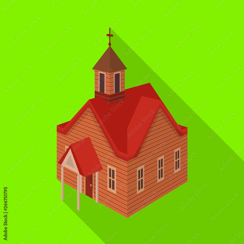 Vector design of church and house logo. Collection of church and old stock symbol for web.